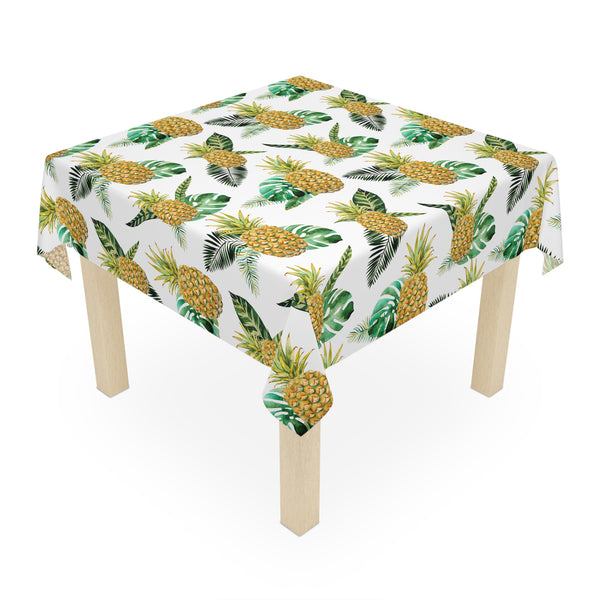 Pineapple Fern Leaves Tropical Pattern Tablecloth Décor