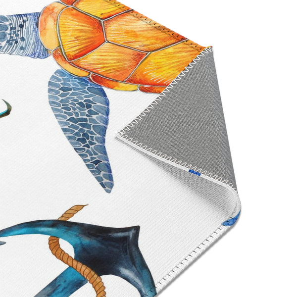 Sea Turtles Ocean Beach House Area Rugs 3-sizes Durable Home Décor 