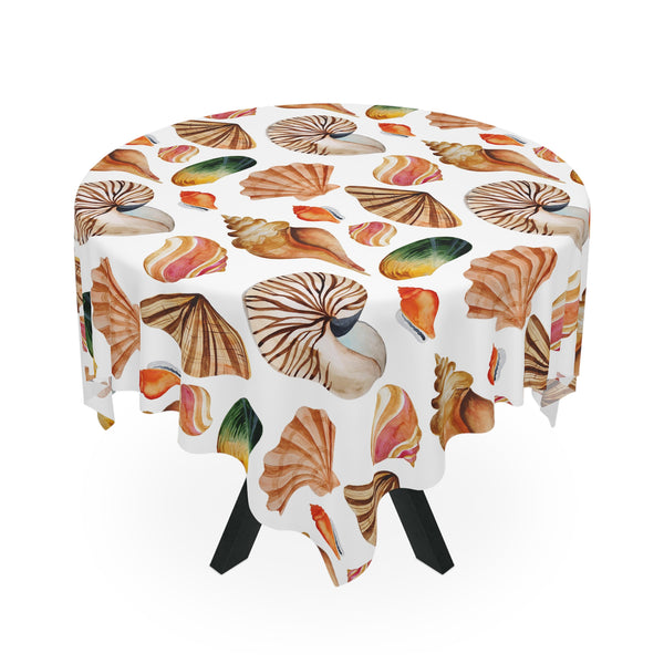 Beach Seashells Pattern Tablecloth Home Décor Casual Dining 