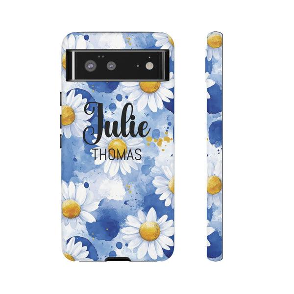 Personalized Floral Phone Case Custom Name Cover iPhone Samsung Pixel Gift