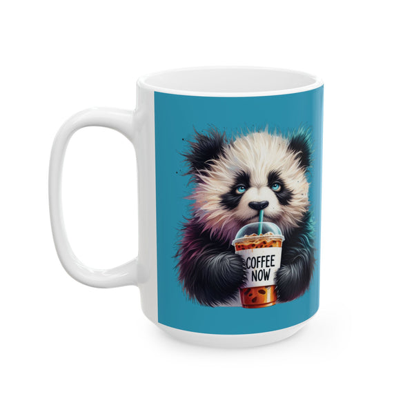 Grumpy Panda Coffee Mug – Funny Cute Animal Cup | Coffee Now Morning Gift