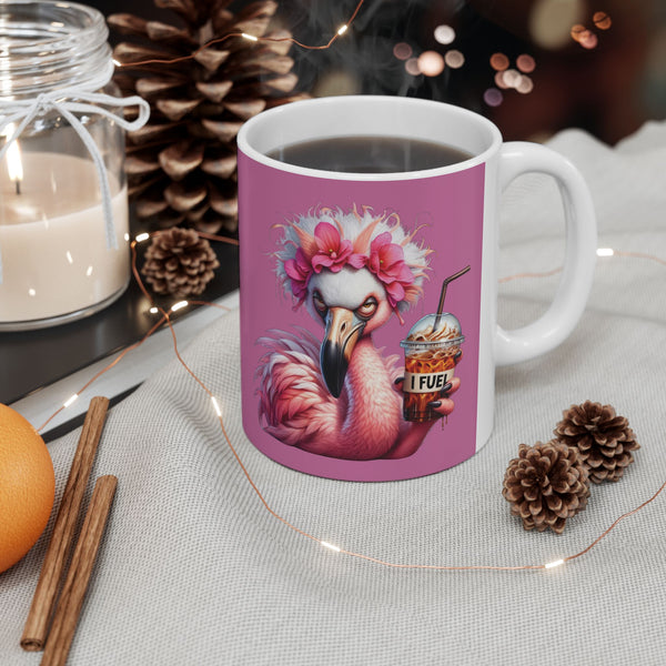 Grumpy Flamingo Coffee Mug – Funny Tropical Bird Cup | Iced Coffee Lover Gift