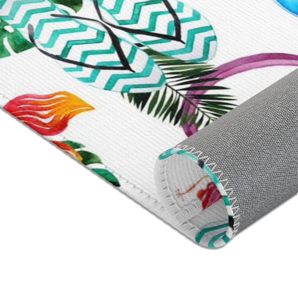 Flip Flops Beach Themed Tropical Area Rugs 3 Sizes Durable