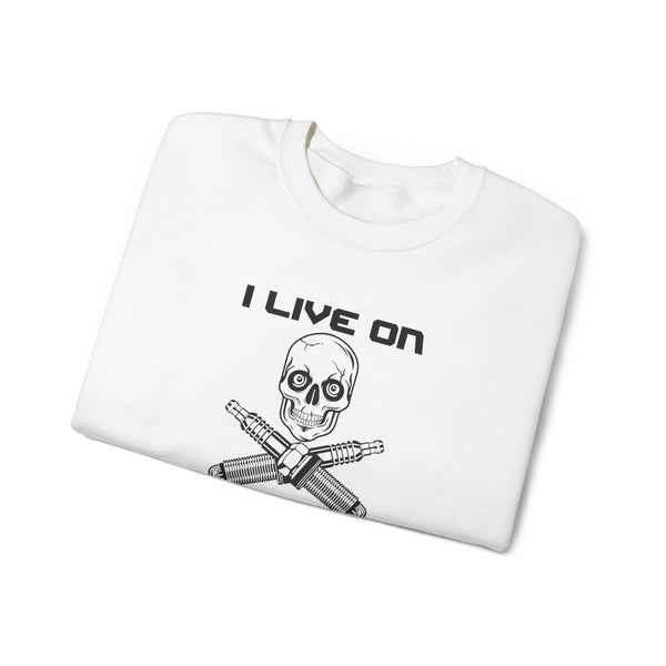 Gifts for Gearheads Octane and Caffeine Unisex Heavy Blend™ Crewneck Sweatshirt