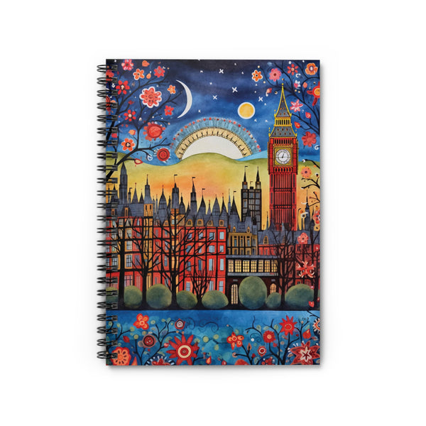 London Big Ben Spiral Notebook – 6" x 8" Ruled Travel Journal