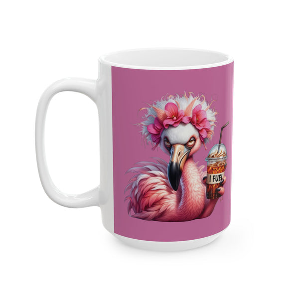 Grumpy Flamingo Coffee Mug – Funny Tropical Bird Cup | Iced Coffee Lover Gift