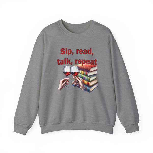 Sip Read Talk Repeat Sweatshirt, Book Club Shirt, Book Club Gifts, Gift for Book Lovers