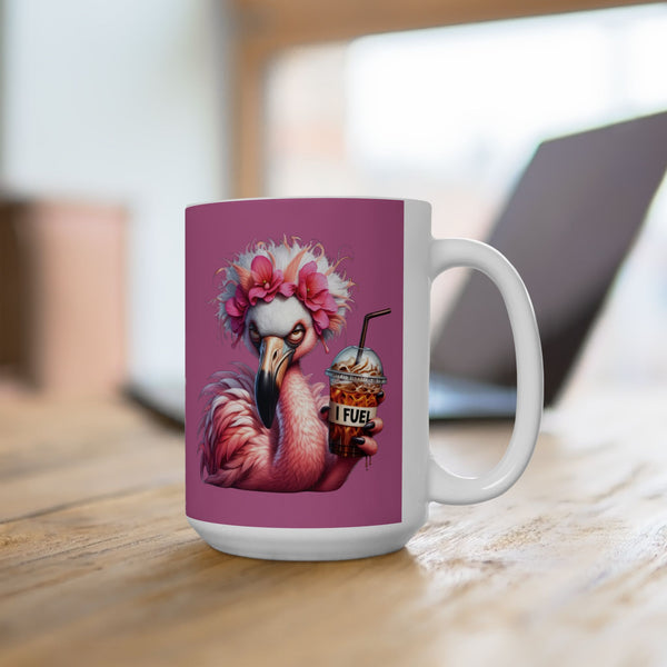 Grumpy Flamingo Coffee Mug – Funny Tropical Bird Cup | Iced Coffee Lover Gift