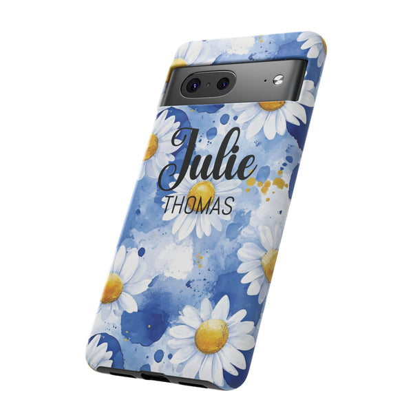 Personalized Floral Phone Case Custom Name Cover iPhone Samsung Pixel Gift