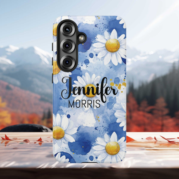 Personalized Floral Phone Case Custom Name Cover iPhone Samsung Pixel Gift
