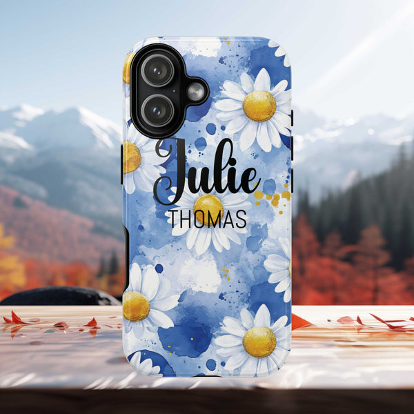 Personalized Floral Phone Case Custom Name Cover iPhone Samsung Pixel Gift