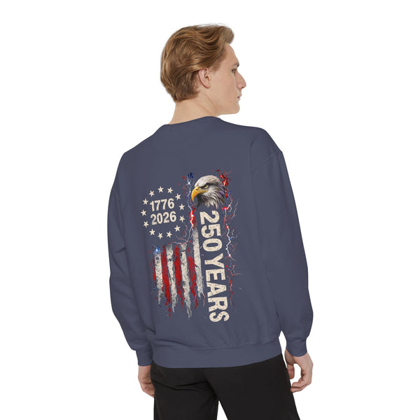 250 Years American Flag Eagle sweatshirt | 1776-2026 250th Birthday Double Sided
