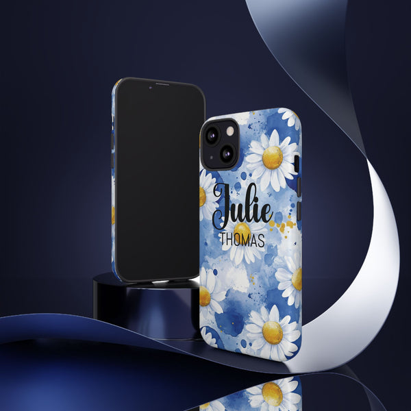 Personalized Floral Phone Case Custom Name Cover iPhone Samsung Pixel Gift