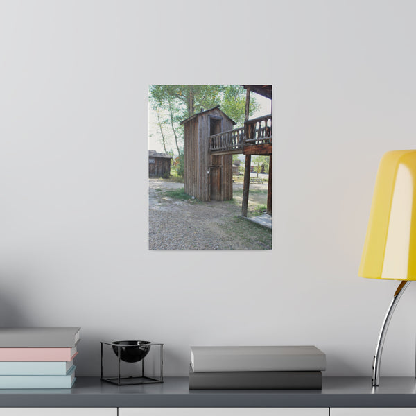 Double Decker Outhouse Ghost Town Montana Old West Art Canvas Print 4 Sizes