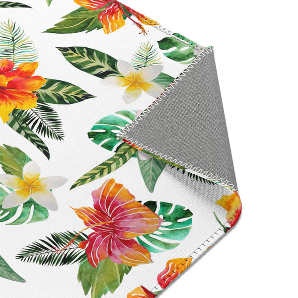 Island Bloom: Tropical Flower Haven Area Rugs - Your Personal Beach House Garden!
