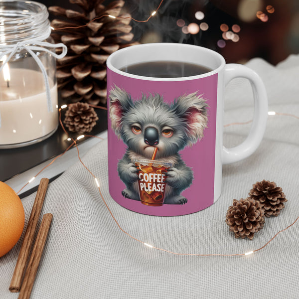Grumpy Koala Coffee Mug – Funny Cute Animal Cup | Iced Coffee Lover Morning Gift