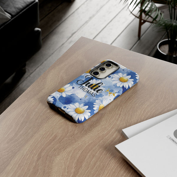 Personalized Floral Phone Case Custom Name Cover iPhone Samsung Pixel Gift