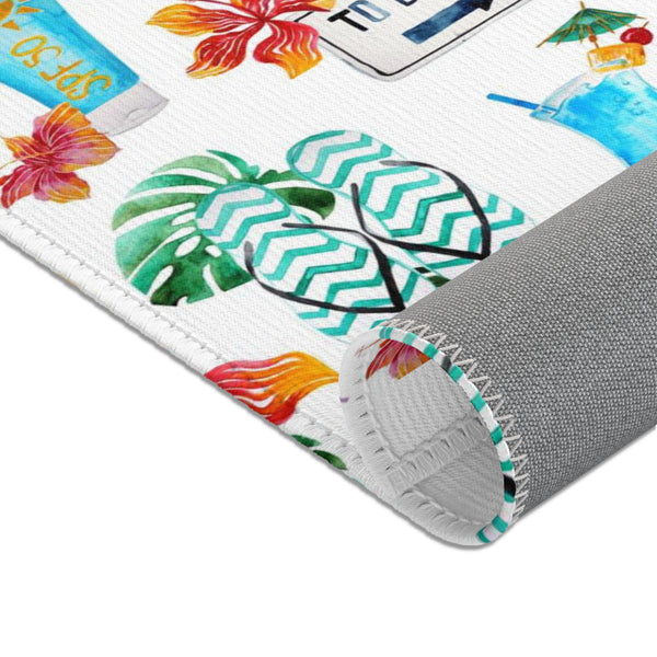 Flip Flops Beach Themed Tropical Area Rugs 3 Sizes Durable