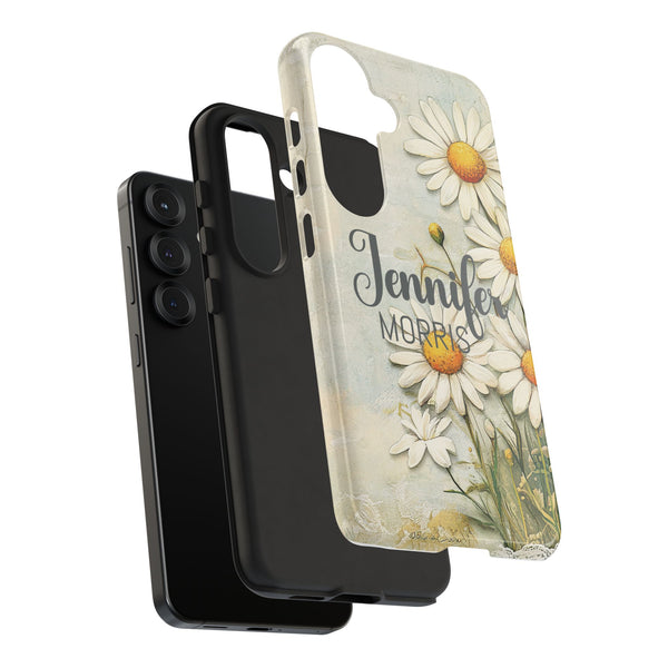 Personalized Floral Phone Case Custom Name Cover iPhone Samsung Pixel Gift