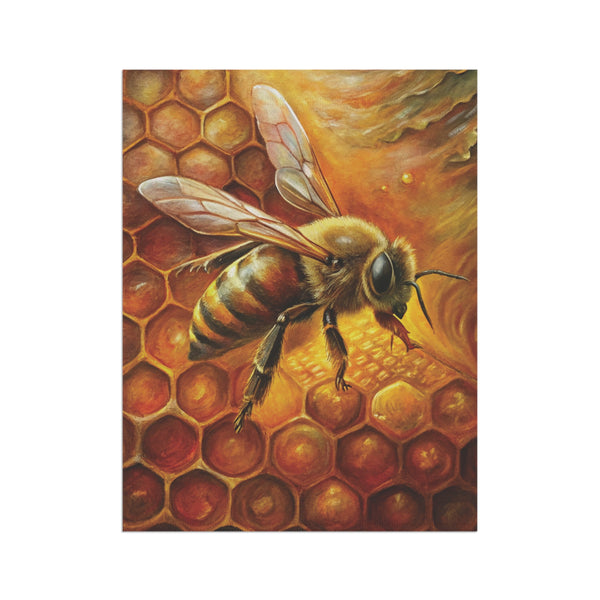 Golden Honey Bee Garden Flag Beehive Porch Banner Farmhouse Yard Decor