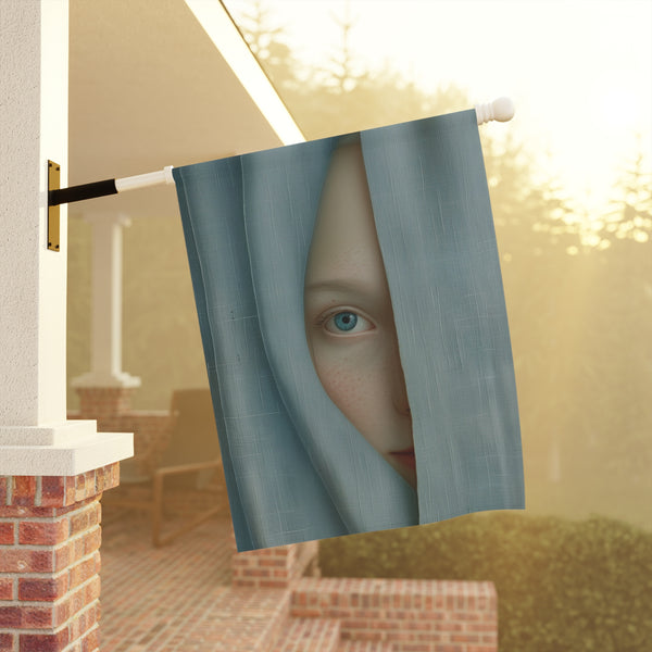 Mystic Hidden Face Garden Flag & Porch Banner Surreal Art Yard Decor Sign