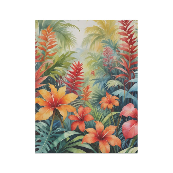 Tropical Hibiscus Jungle Garden Flag & Porch Banner Floral Decor Yard Art
