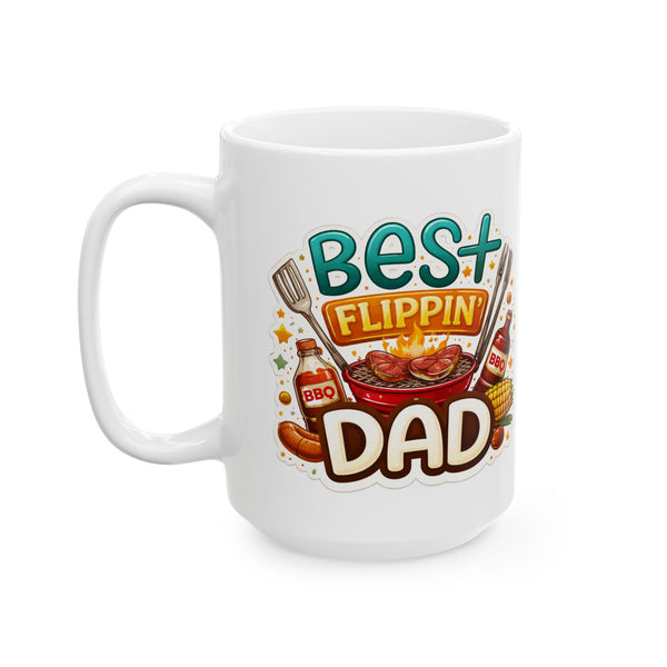 Best Flippin’ Dad Mug  Funny BBQ Grill Master Gift  Father’s Day Coffee Cup