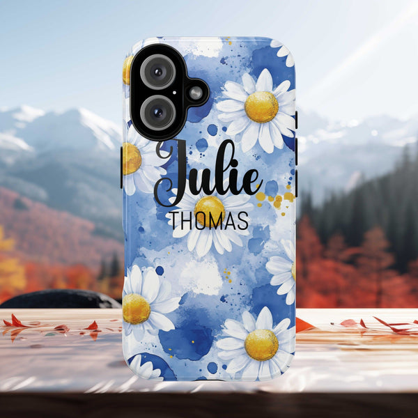 Personalized Floral Phone Case Custom Name Cover iPhone Samsung Pixel Gift