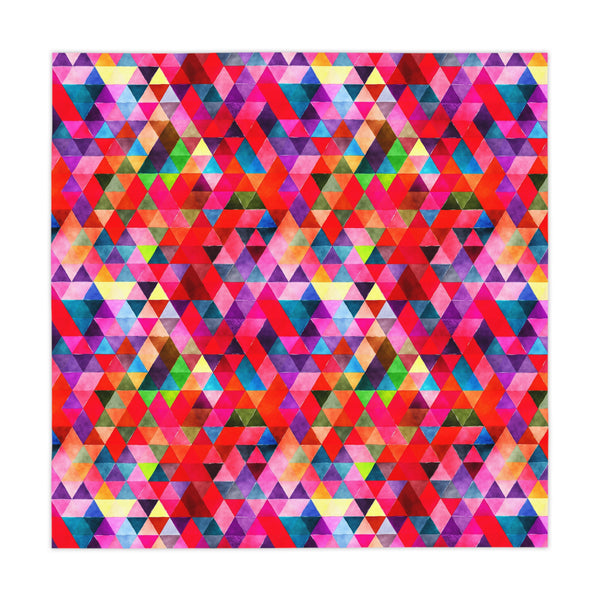 Bright Colorful Geometric Pattern Red Blue Tablecloth Décor