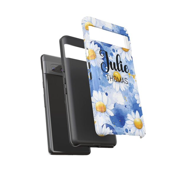 Personalized Floral Phone Case Custom Name Cover iPhone Samsung Pixel Gift