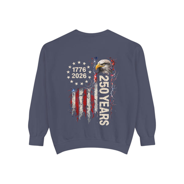 250 Years American Flag Eagle sweatshirt | 1776-2026 250th Birthday Double Sided