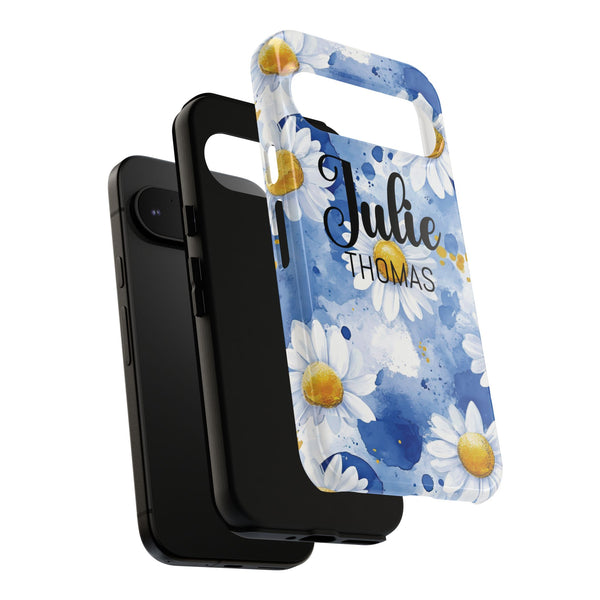 Personalized Floral Phone Case Custom Name Cover iPhone Samsung Pixel Gift