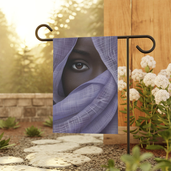 Mystic Veiled Woman Garden Flag & Porch Banner Boho Art Yard Decor Sign