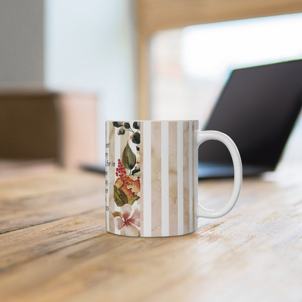 Sunflower Bible Verse Coffee Mug Let Us Not Grow Weary