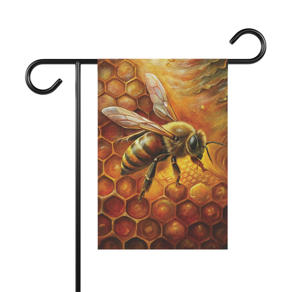 Golden Honey Bee Garden Flag Beehive Porch Banner Farmhouse Yard Decor