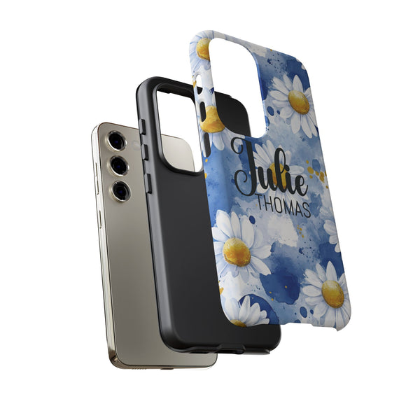 Personalized Floral Phone Case Custom Name Cover iPhone Samsung Pixel Gift