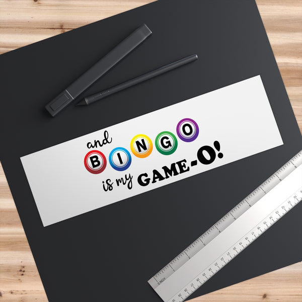 Bingo is My Game bumper sticker | Bingo balls design