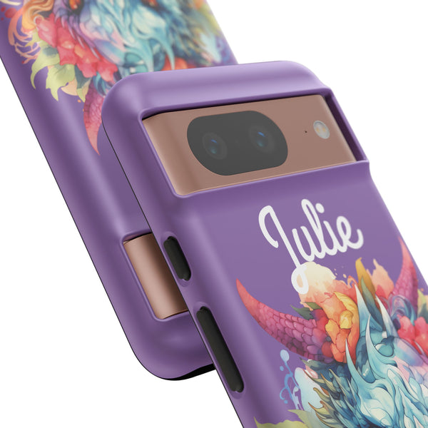 Personalized Dragon Phone Case Custom Name Fantasy Art iPhone Samsung Google