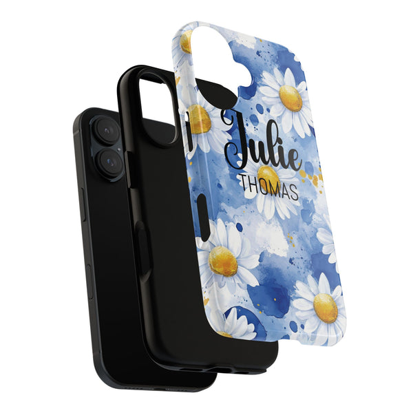 Personalized Floral Phone Case Custom Name Cover iPhone Samsung Pixel Gift