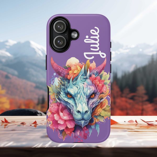 Personalized Dragon Phone Case Custom Name Fantasy Art iPhone Samsung Google