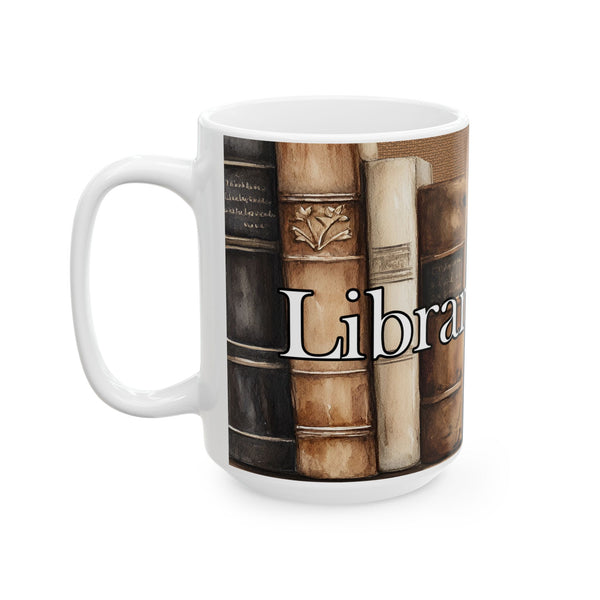 Librarian Life Coffee Mug 15 oz Book Lover Library Gift Cup