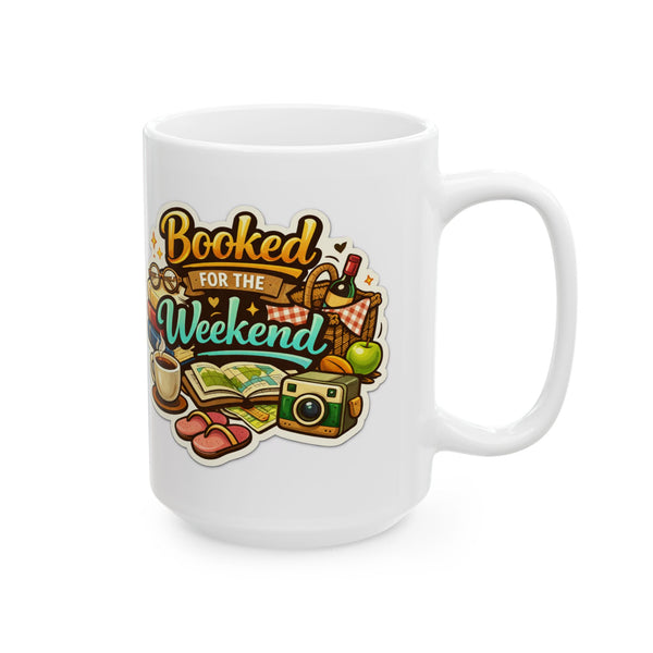 Booked for the Weekend Mug  Book Lover Gift  Cozy Reading Coffee Cup Readers