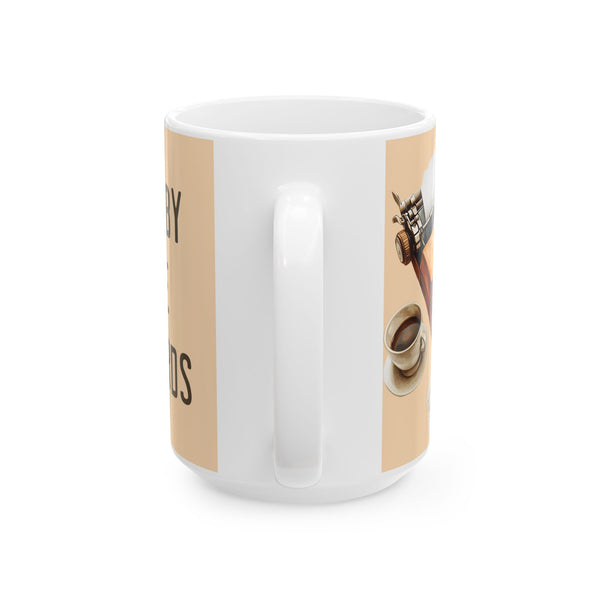 Writer Coffee Mug 15 oz Fueled by Coffee and Words Author Gift Cup