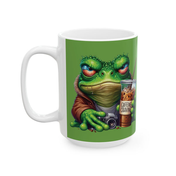Grumpy Frog Coffee Mug Funny Animal Cup Caffeine Lover Iced Coffee Morning Gift