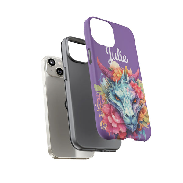 Personalized Dragon Phone Case Custom Name Fantasy Art iPhone Samsung Google
