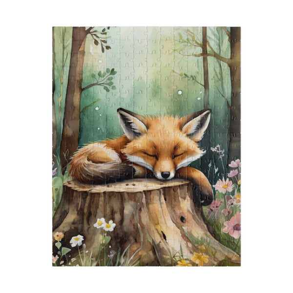Sleeping Fox Jigsaw Puzzle Woodland Animal Art Nature Puzzle 110–1014 Pieces