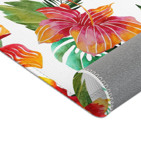 Island Bloom: Tropical Flower Haven Area Rugs - Your Personal Beach House Garden!
