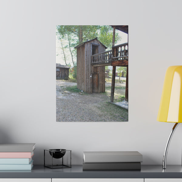 Double Decker Outhouse Ghost Town Montana Old West Art Canvas Print 4 Sizes
