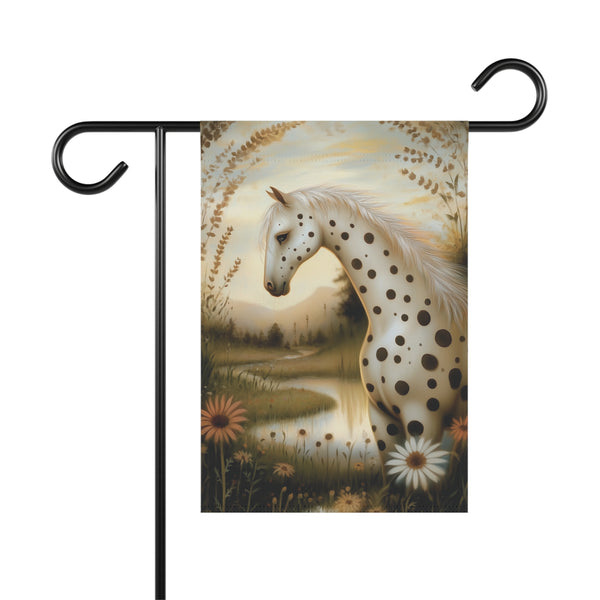 Spotted Horse Meadow Garden Flag & Porch Banner Rustic Country Decor