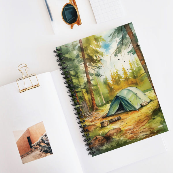 Forest Camping Spiral Notebook – 6" x 8" Ruled Adventure Journal
